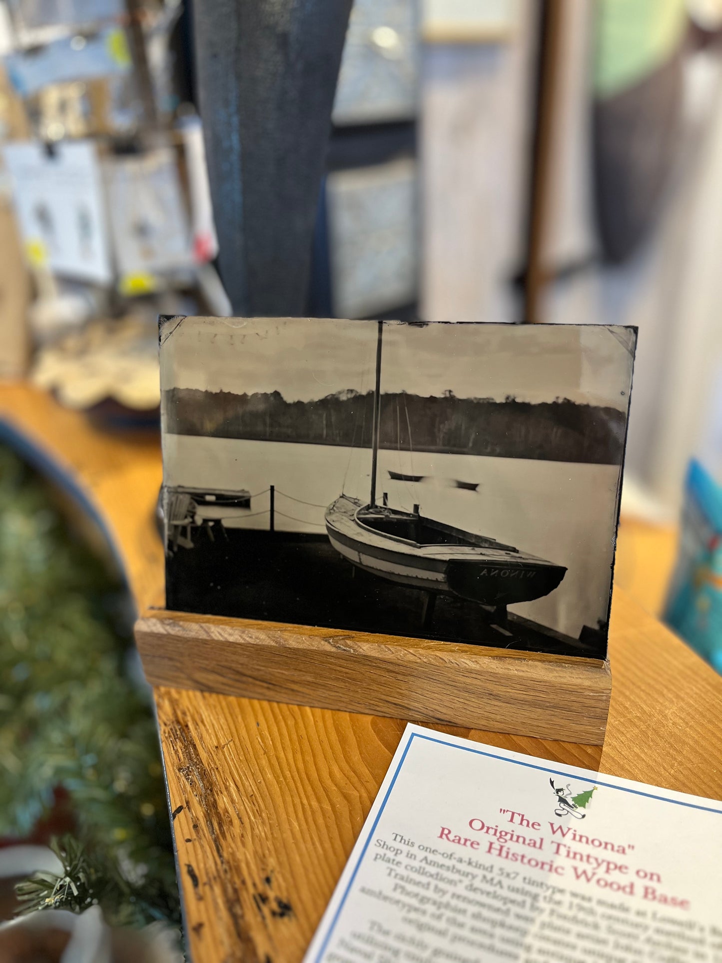 "The Winona"| Original Tintype on Historic Wood Base