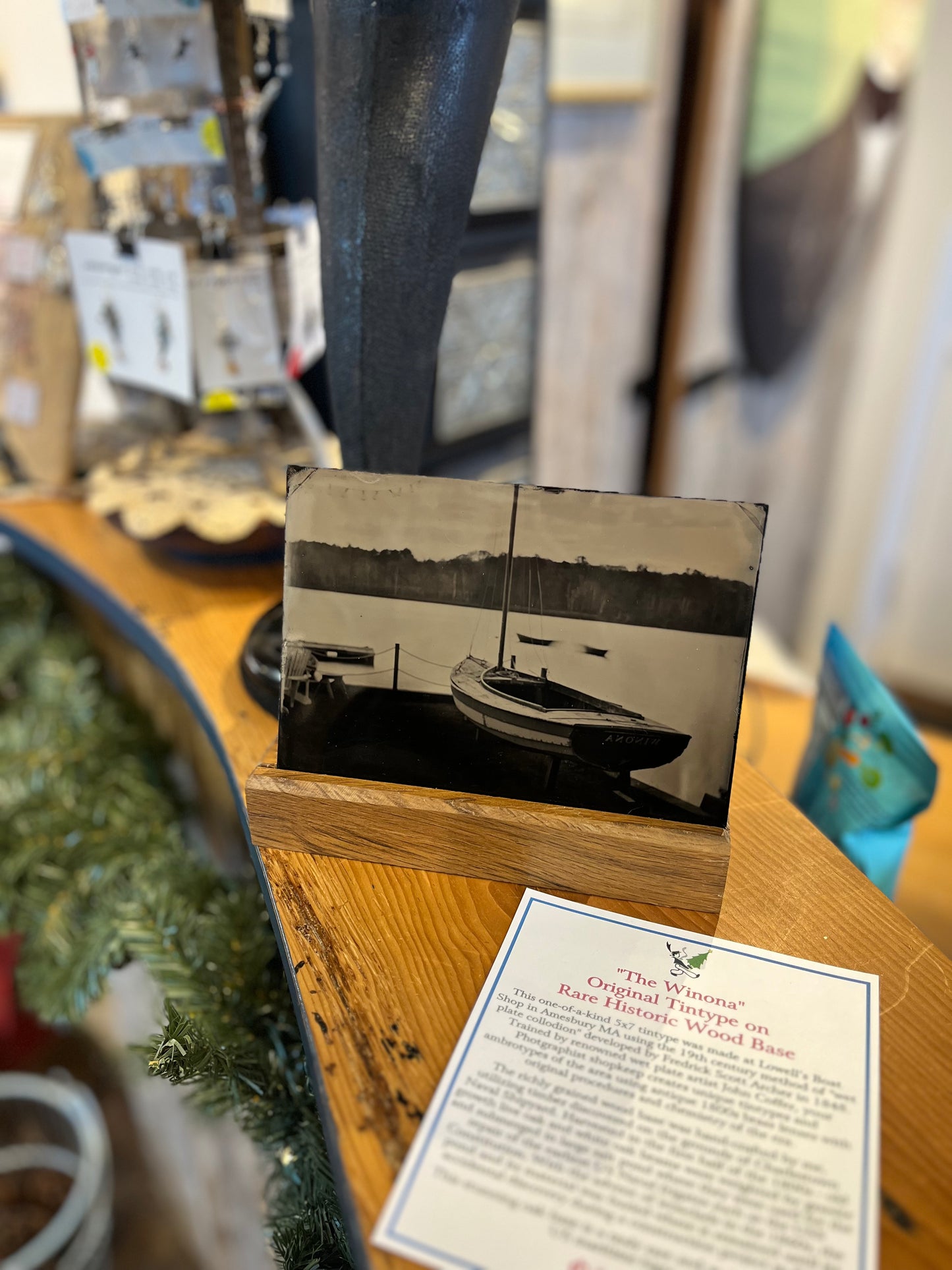 "The Winona"| Original Tintype on Historic Wood Base