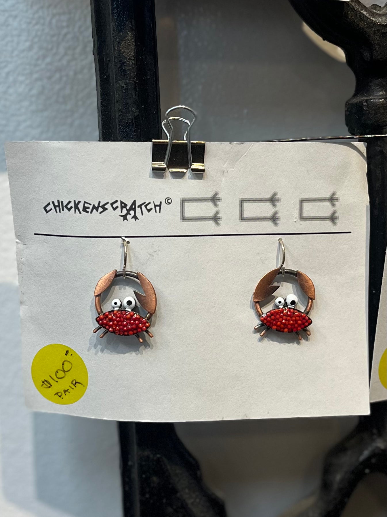 Crabby Earrings | Chickenscratch