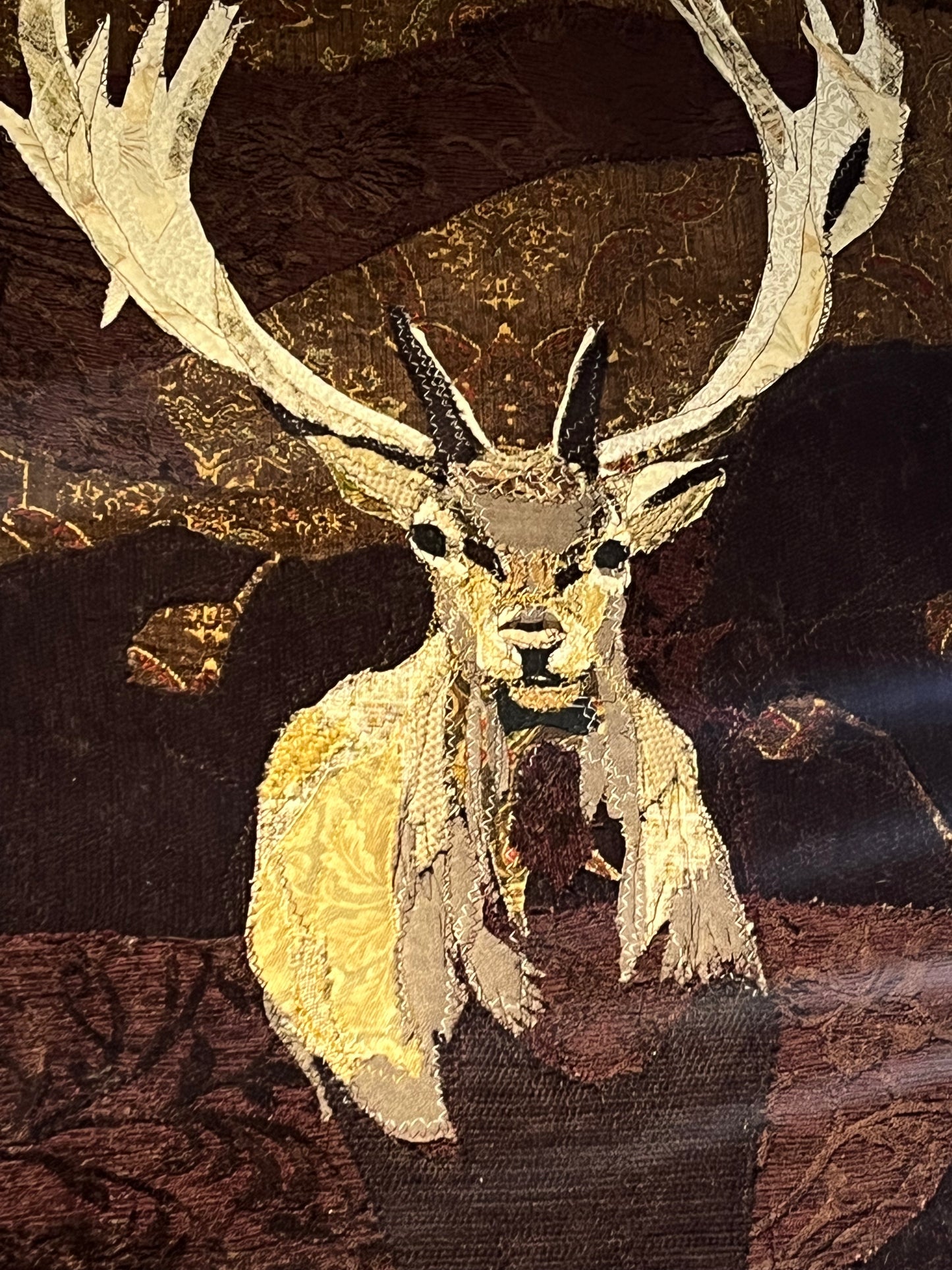 Stag Tapestry | Reclaimed Fabrics Art by DUO