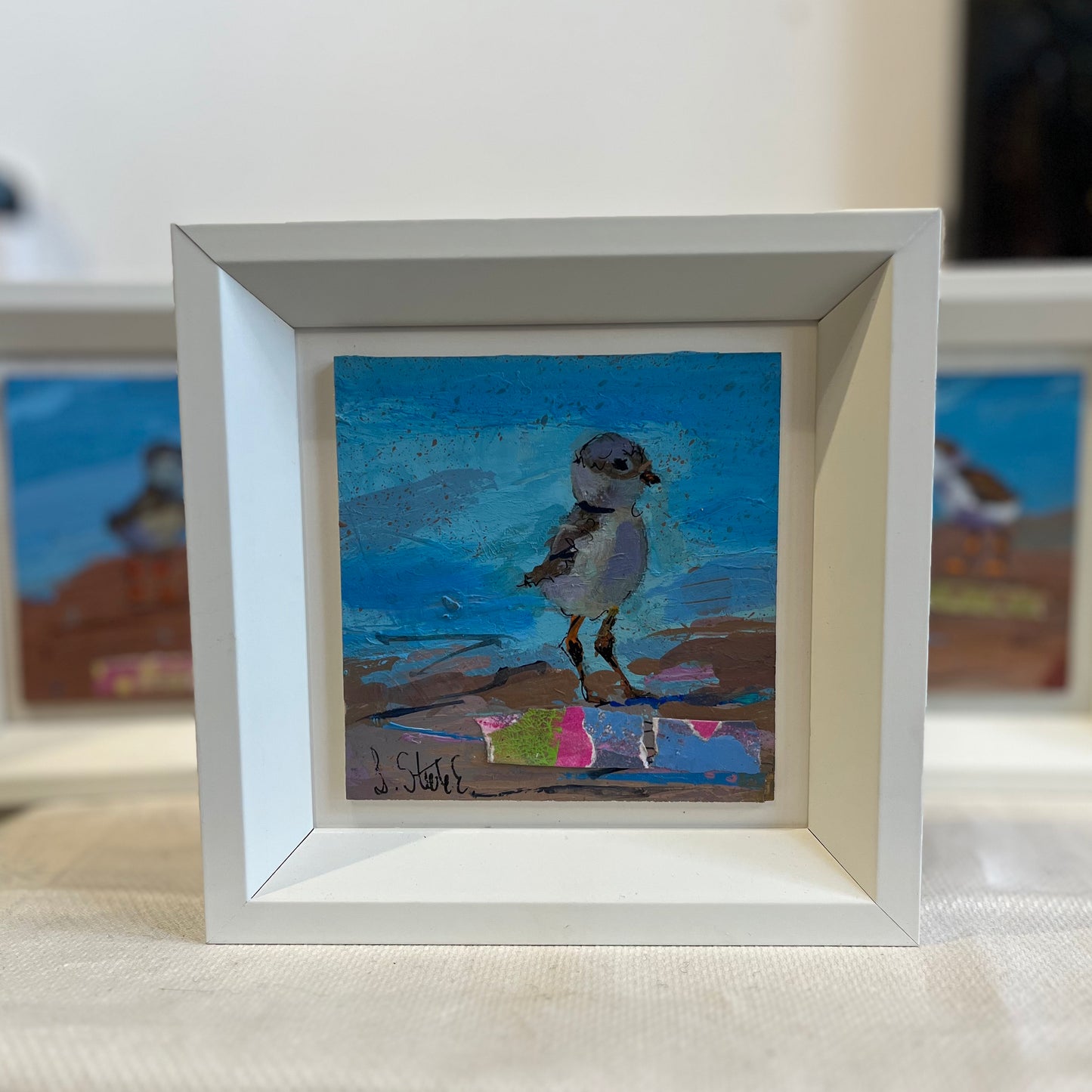 Jeannette Esposito | Framed Original Plover Painting |
