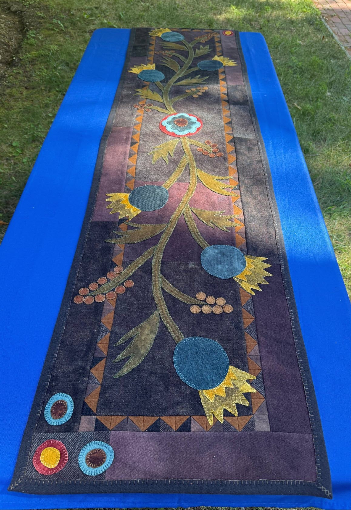 Hand-Crafted & Hand Stitched Felted Table Runner | NE Estate Treasure