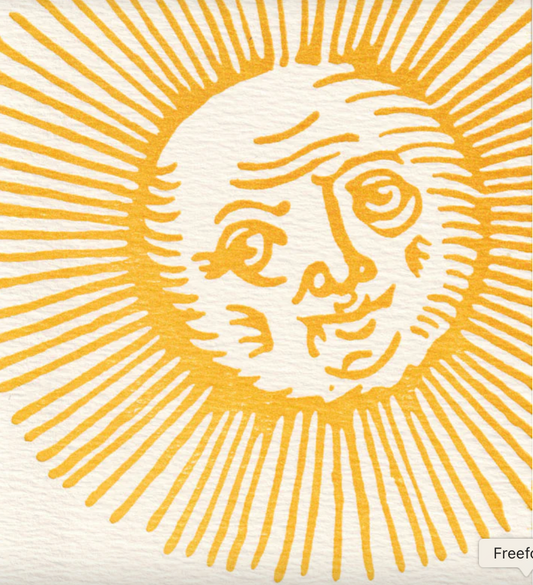 Saturn Press | Old Sol | Letterpress Cards (x6)
