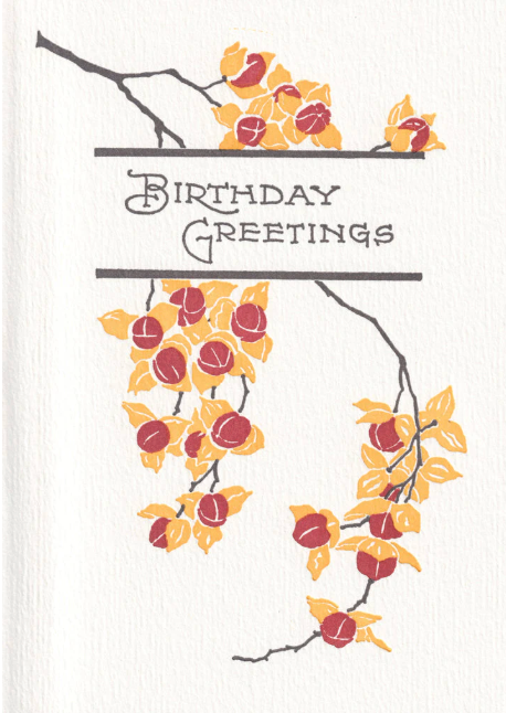 Saturn Press | Birthday Bittersweet | Letterpress Card