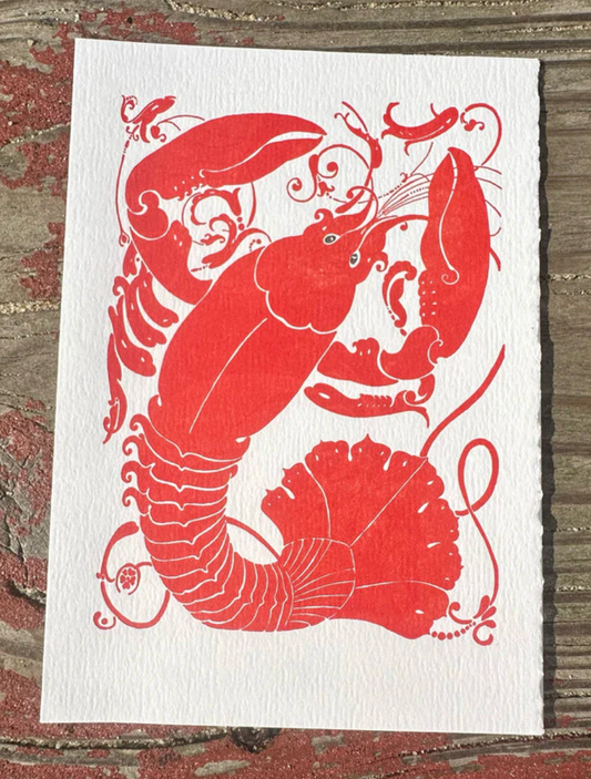Saturn Press | Lobster | Letterpress Card