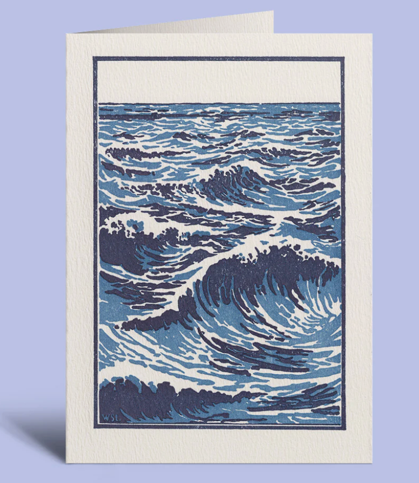 Saturn Press | The Sea by WSL c1913 | Letterpress Card