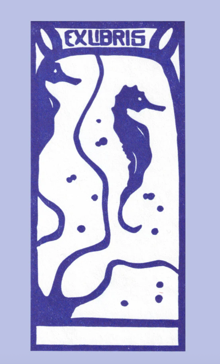 Saturn Press | Ex Libris Seahorse  | Bookplates