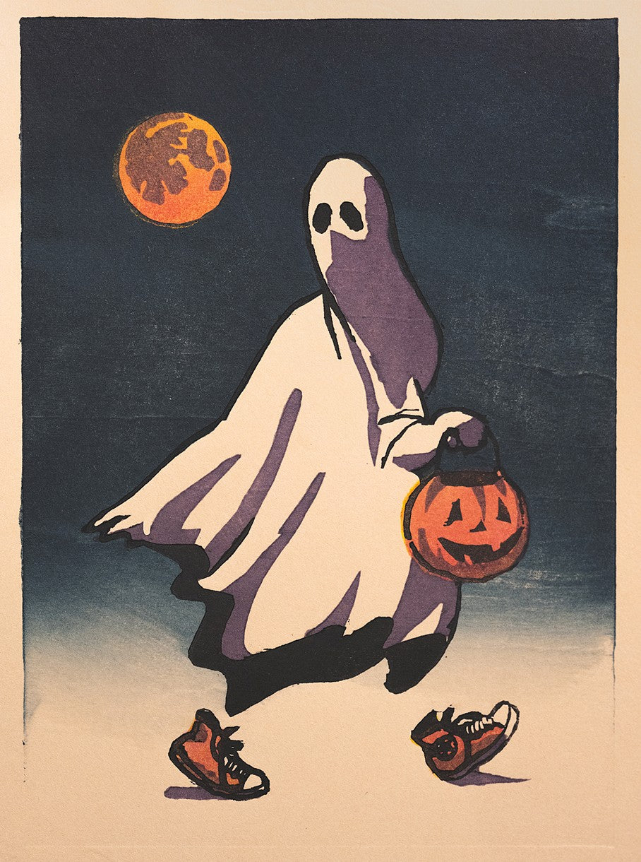 "Spooked" | Numbered Woodcut Print by Dan Fionte