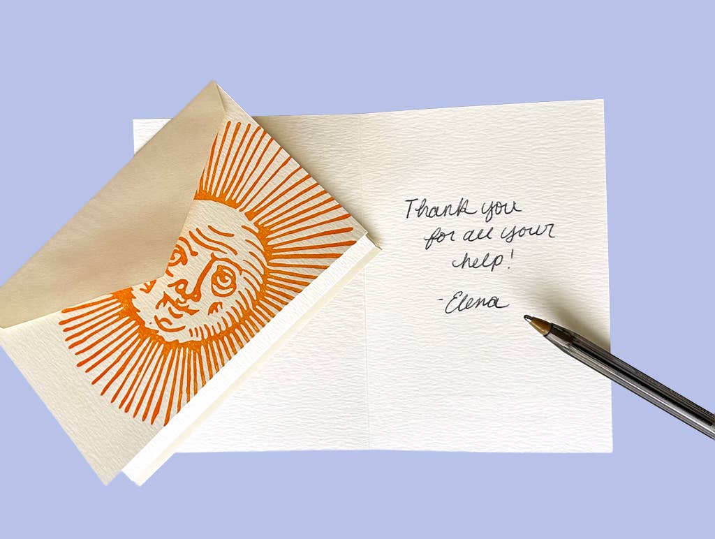 Old Sol - Blank Note Card | Saturn Press