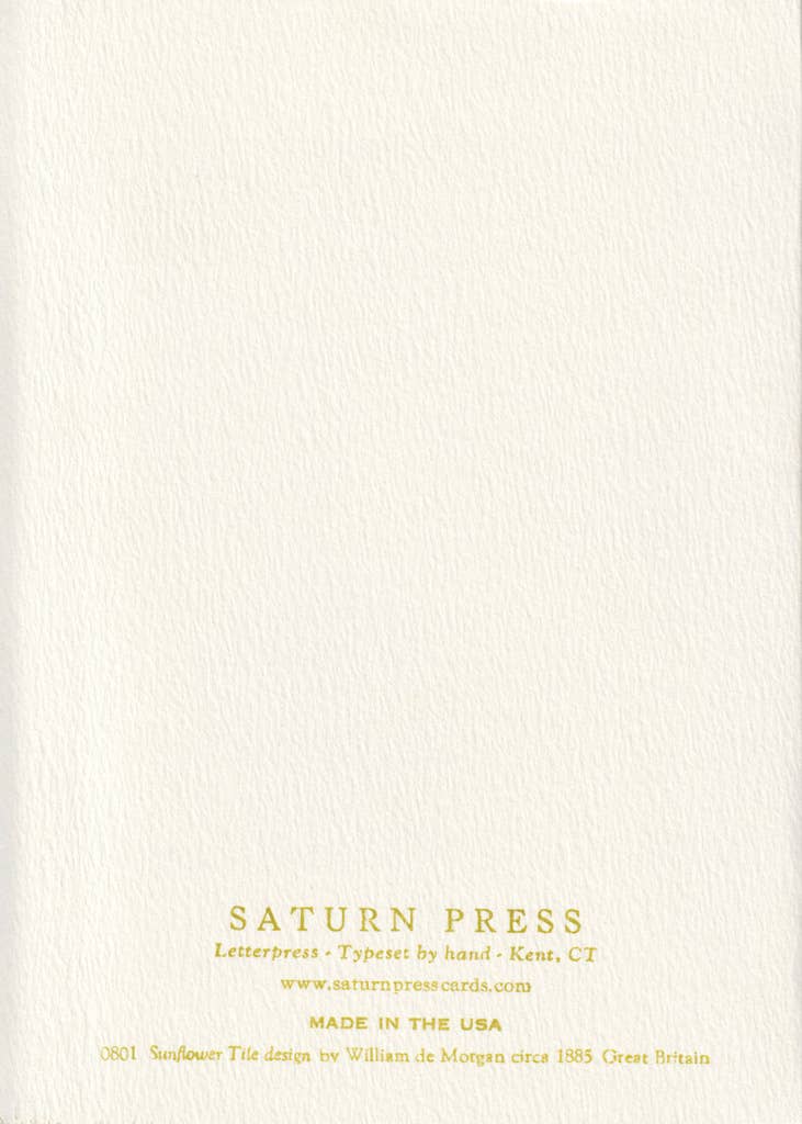 Sunflower Tile Design | Saturn Press
