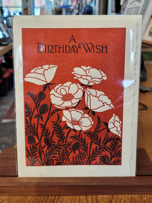 Saturn Press | Papaver | Letterpress Card