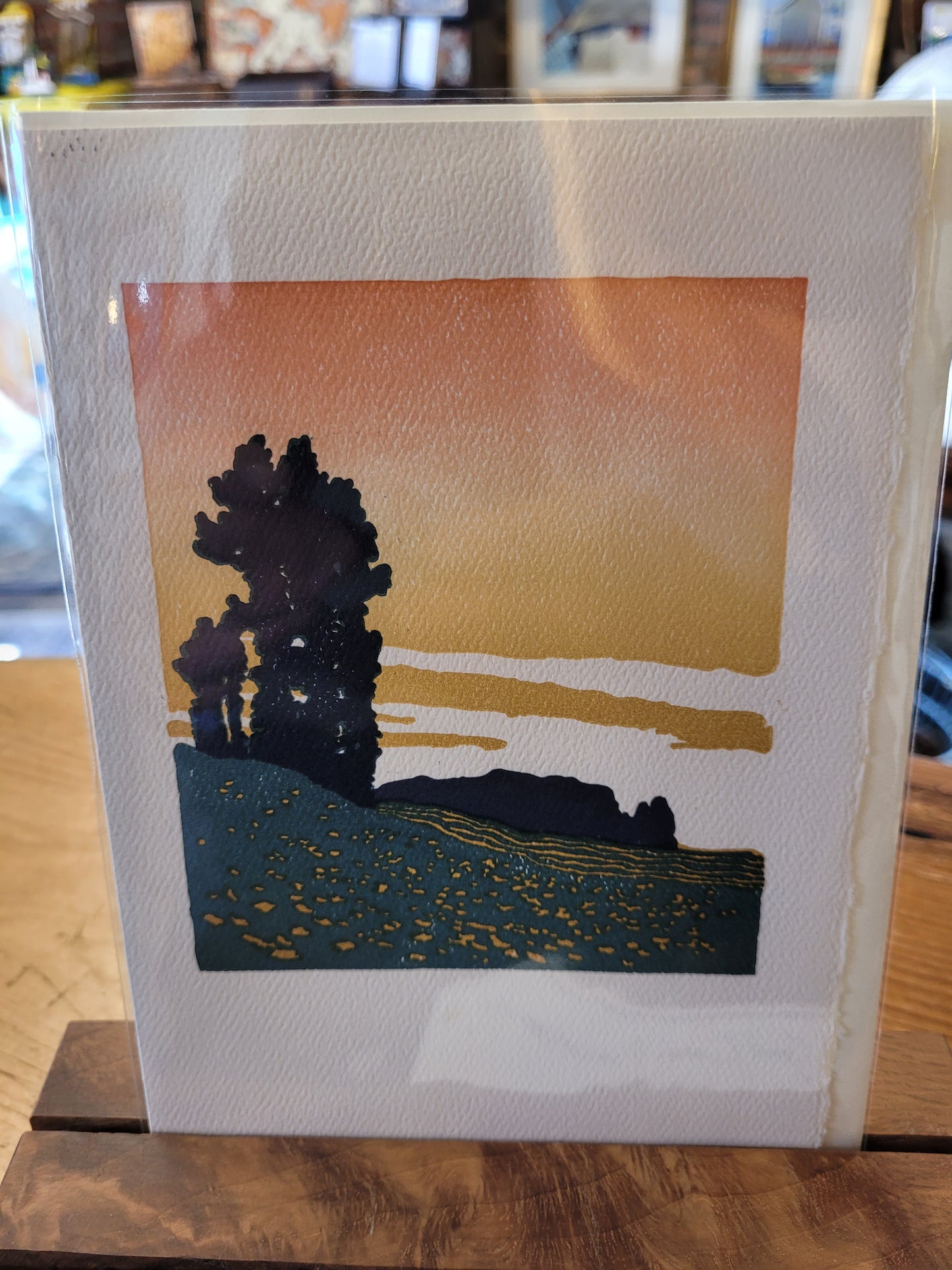 Saturn Press | Golden Sunset | Letterpress Card