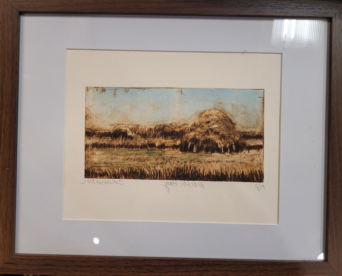 Chris Robinson | "Marsh Hay" | Etching - Framed