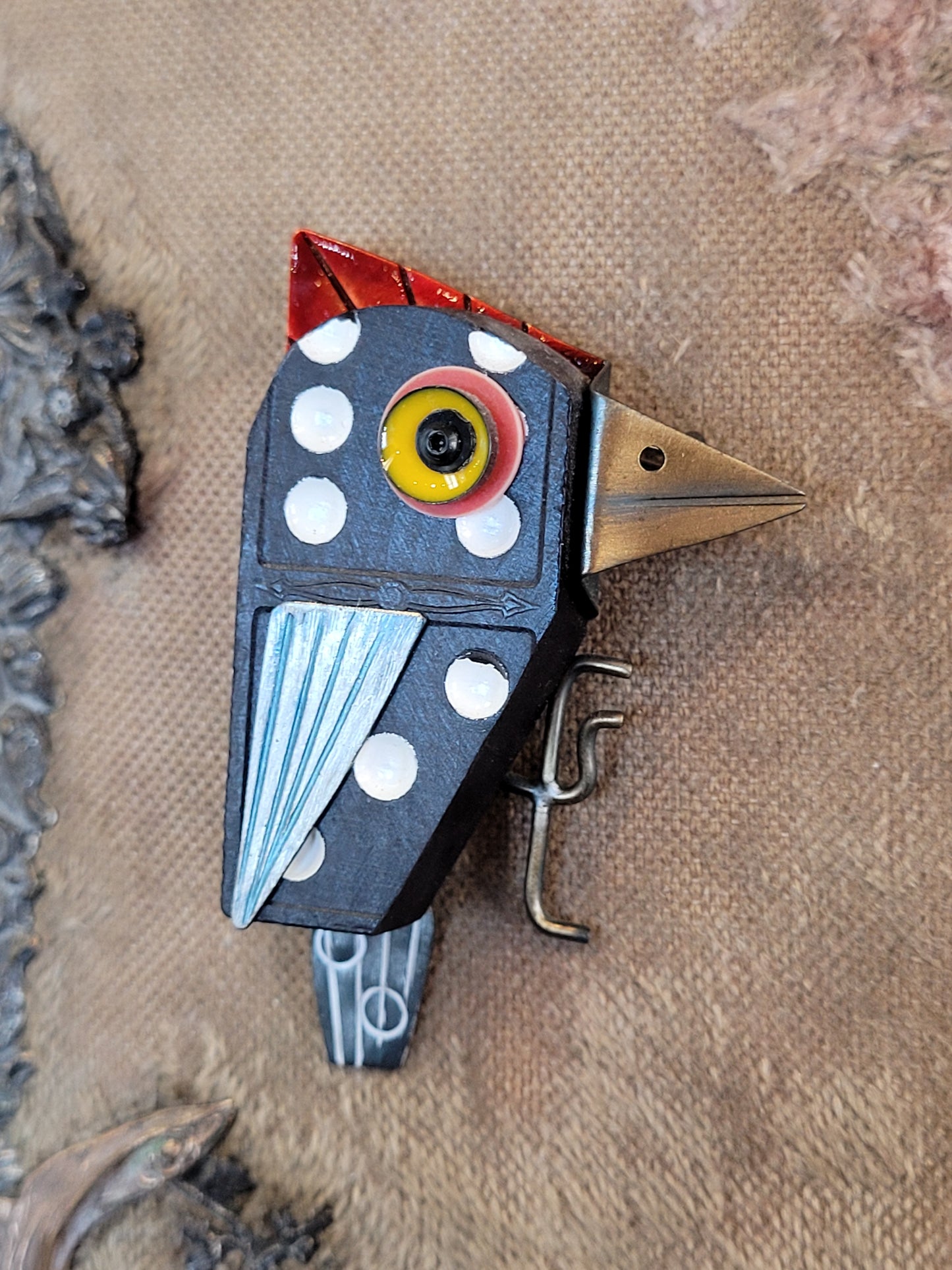 Spotted Woodpecker Pin | Chickenscratch