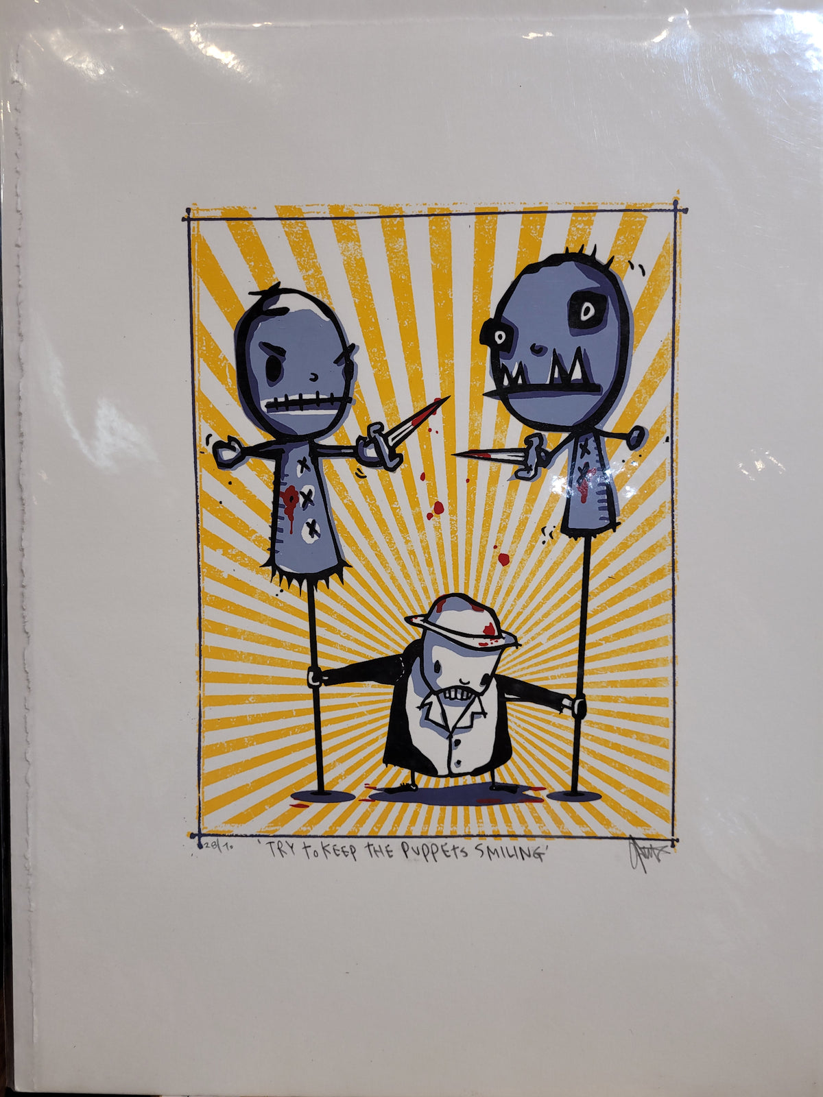 “Try to Keep the Puppets Smiling”  | Silkscreen Print | James Polisky