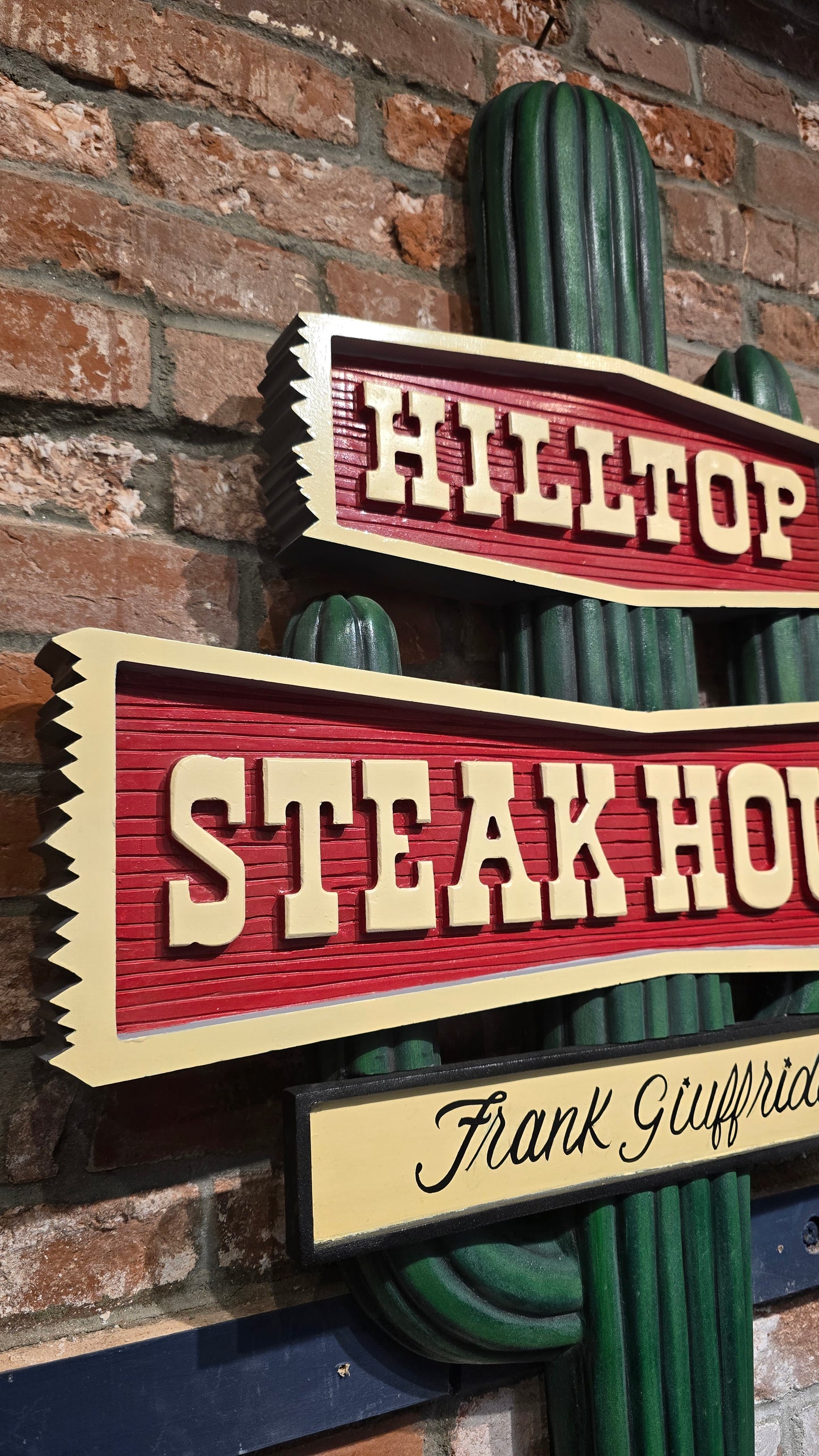 Carved Hilltop Steak House Sign | Chrissy Lebel