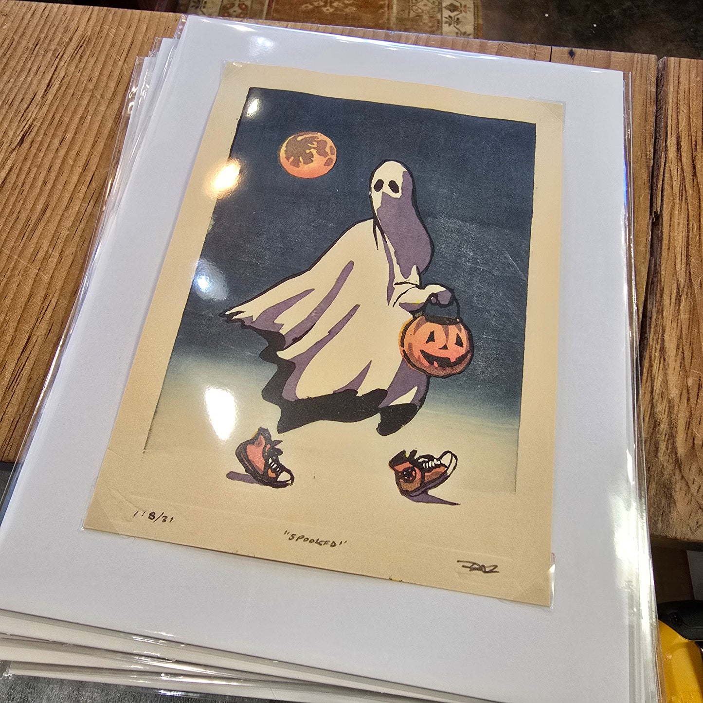 "Spooked" | Numbered Woodcut Print by Dan Fionte