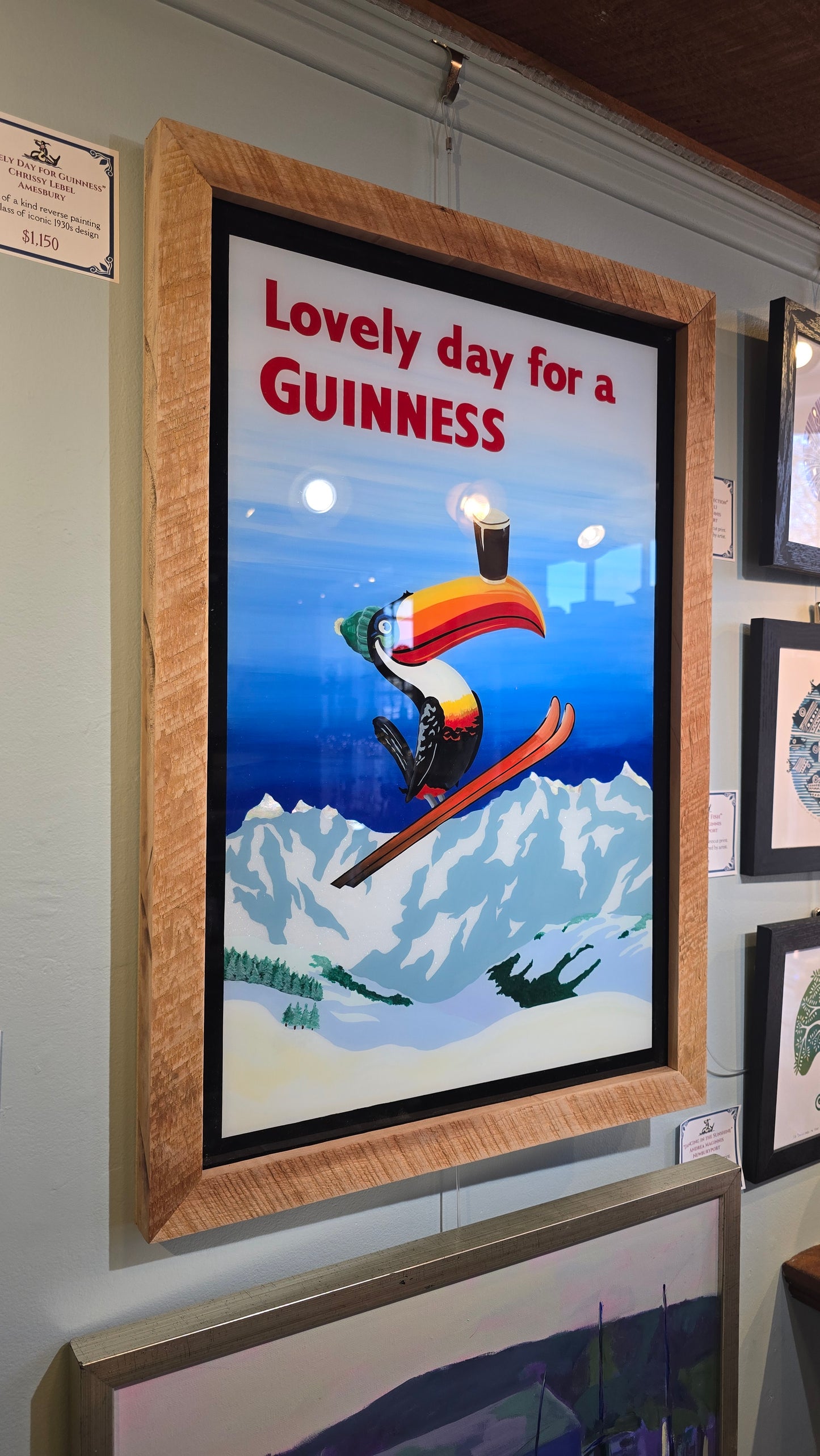 Lovely Day for a Guinness | Reverse Painting on Glass | Chrissy Lebel
