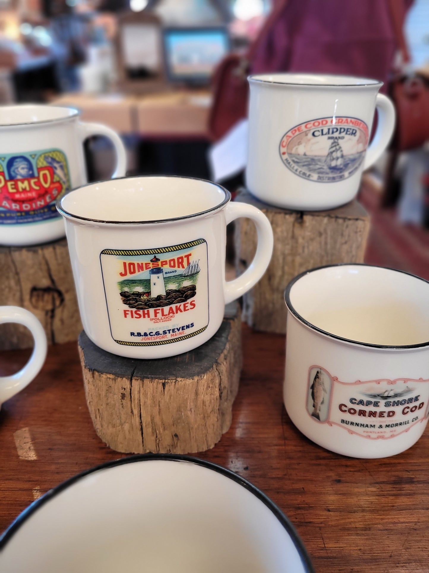 NE Cannery Series | Jonesport Fish Flakes | Ceramic Camper Mug