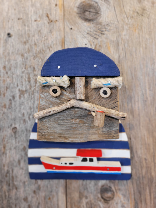 Large Sailor w/ Boat #16 | Seahag Studios
