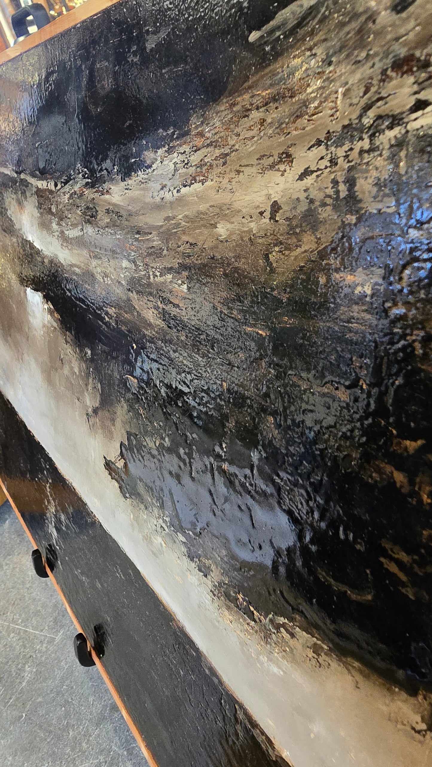 “How the Light Gets In" | Original Coal Tar & Oils Painting | Chris Volpe