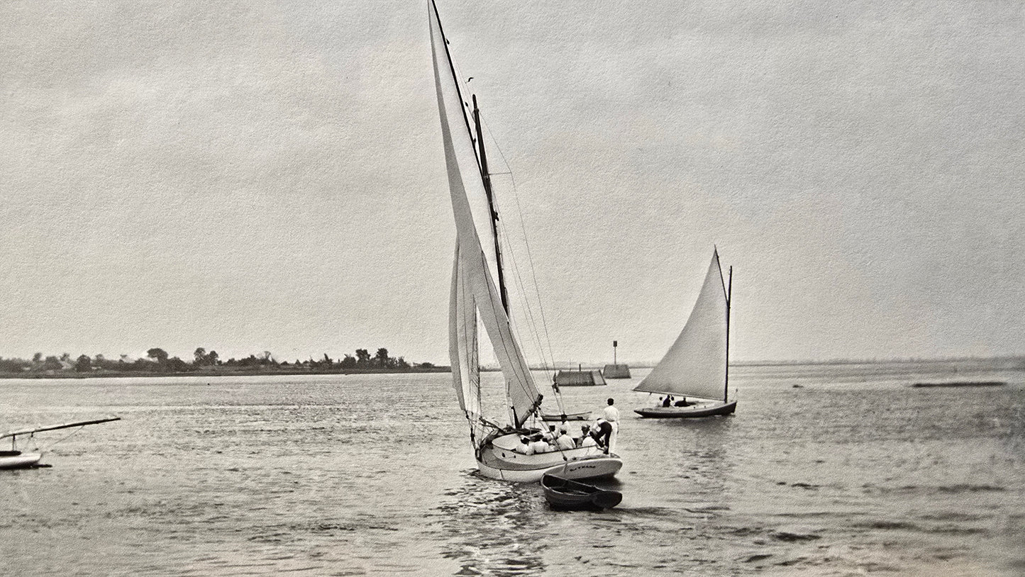 Yachting on the Merrimack | c1895 | NESB Archival Giclee Print