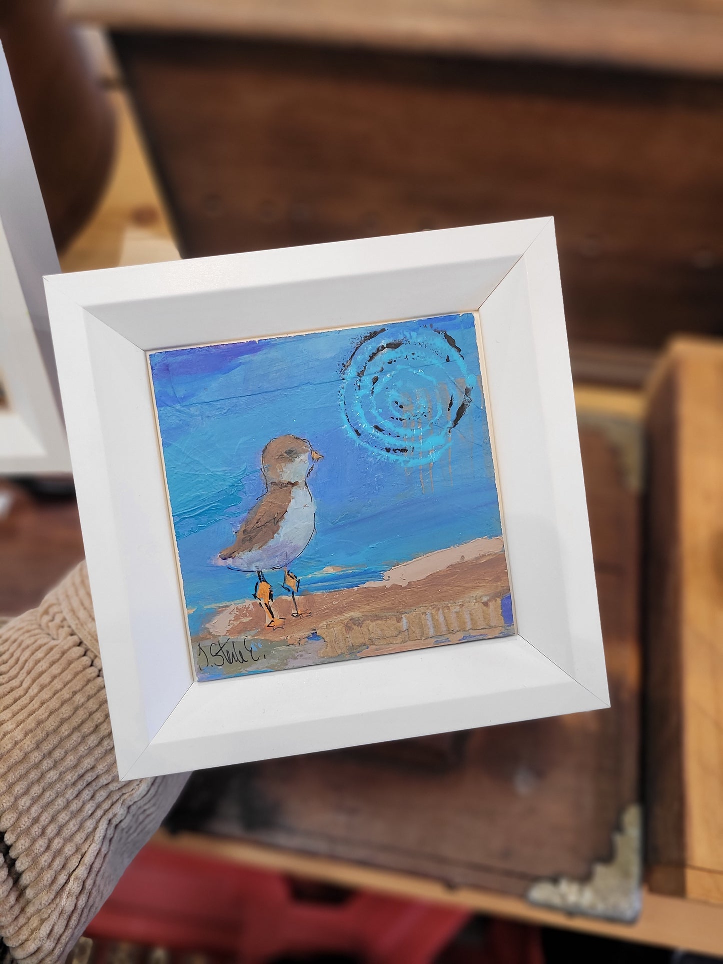 Jeannette Esposito | Framed Original Plover Painting |