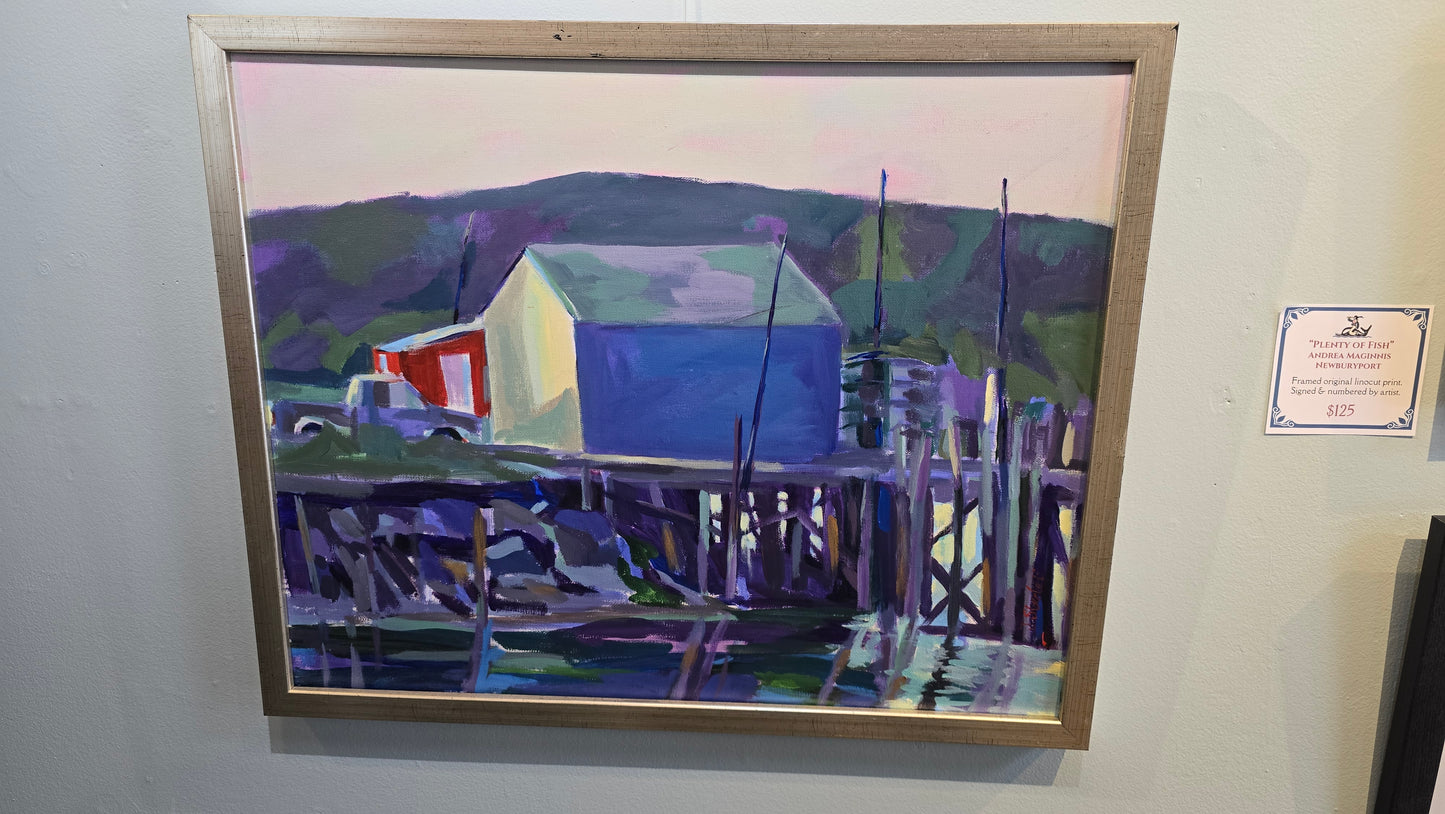 Jeannette Esposito | "On the Docks" | Framed Original 17x21