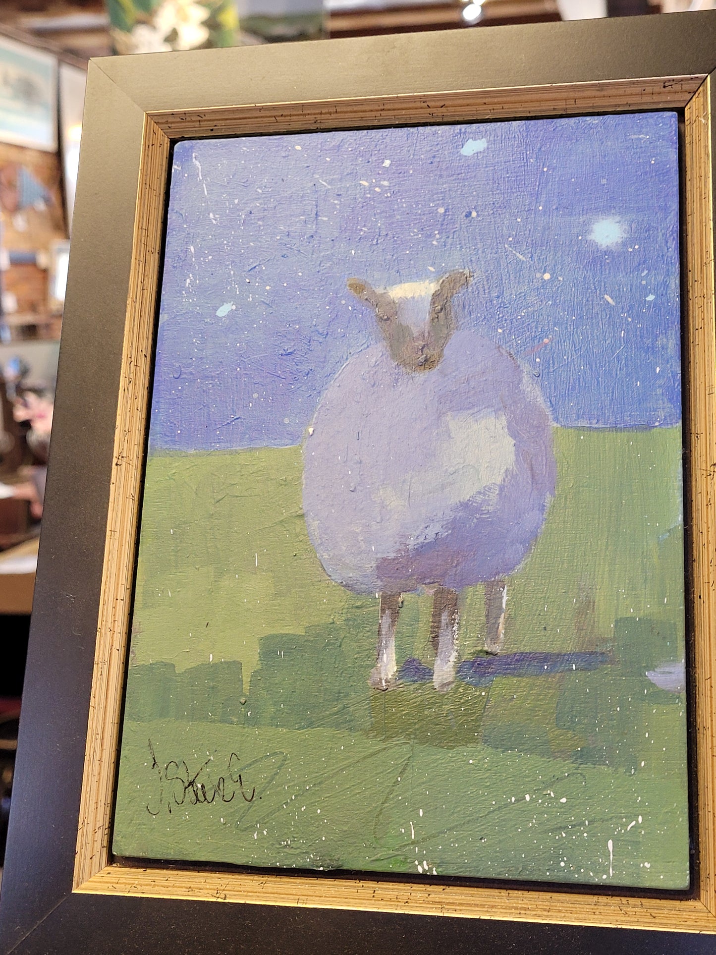 Jeannette Steele Esposito | "Sheep at Night" | 5x7
