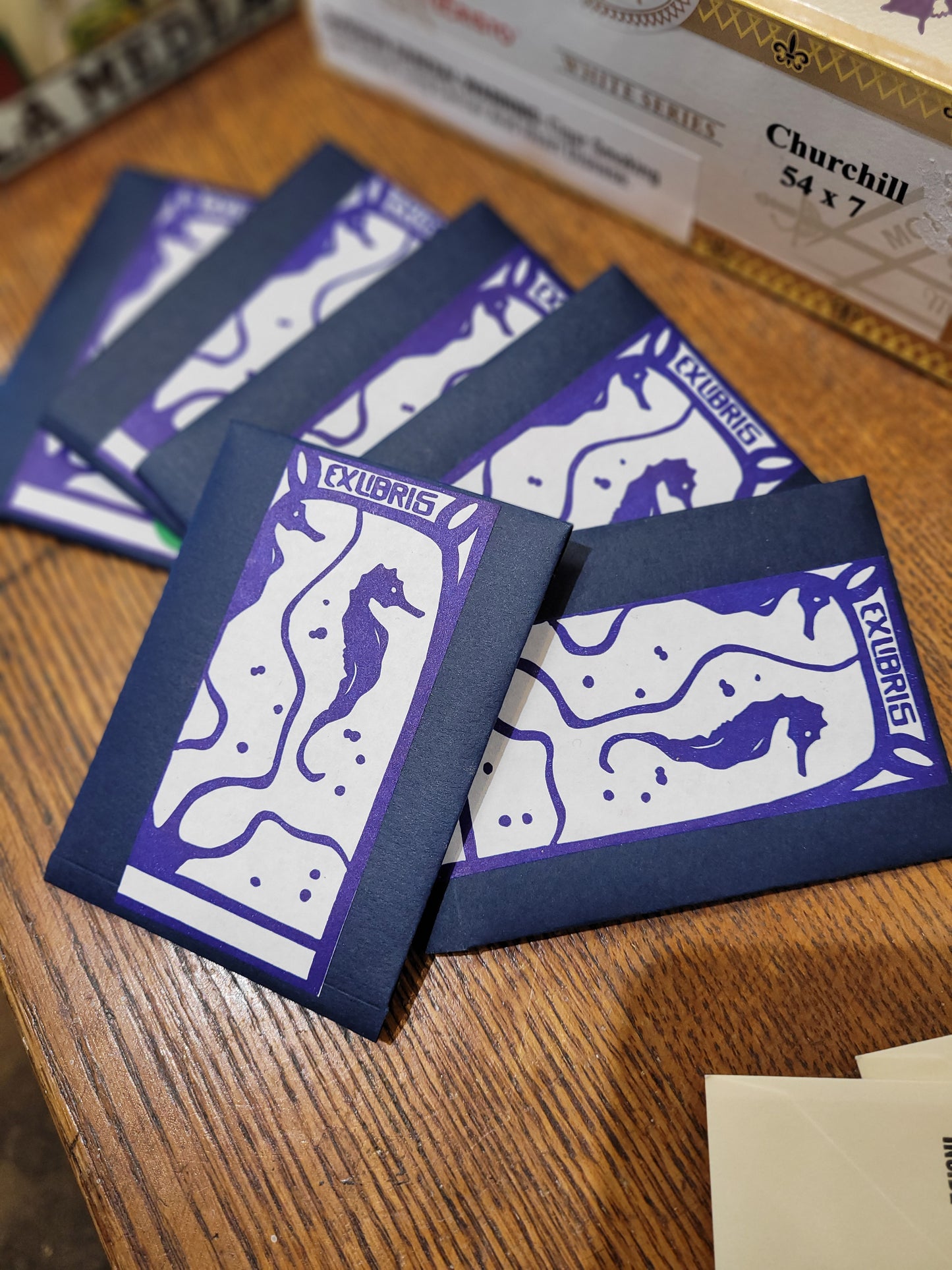 Saturn Press | Ex Libris Seahorse  | Bookplates