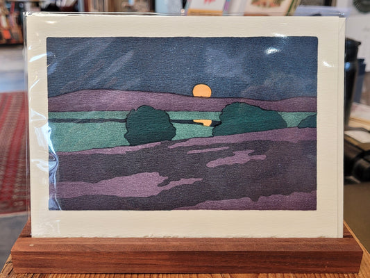 Saturn Press | August Moon | Letterpress Card