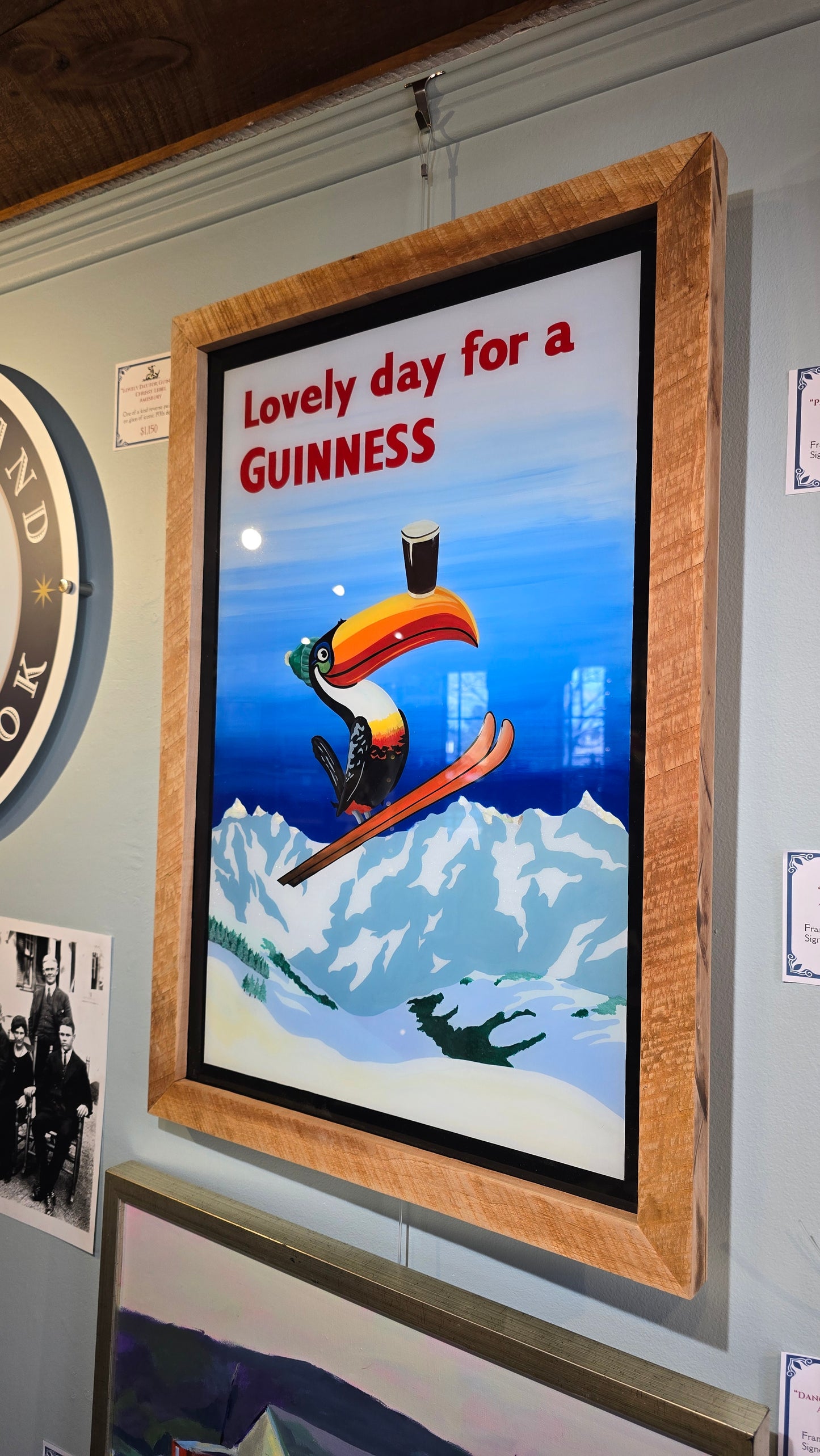 Lovely Day for a Guinness | Reverse Painting on Glass | Chrissy Lebel