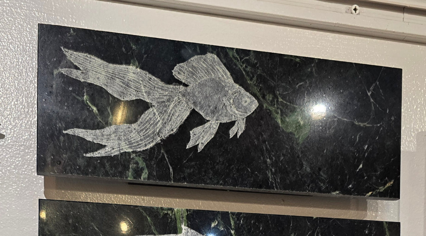 Carved Goldfish on Marble | Michael Updike