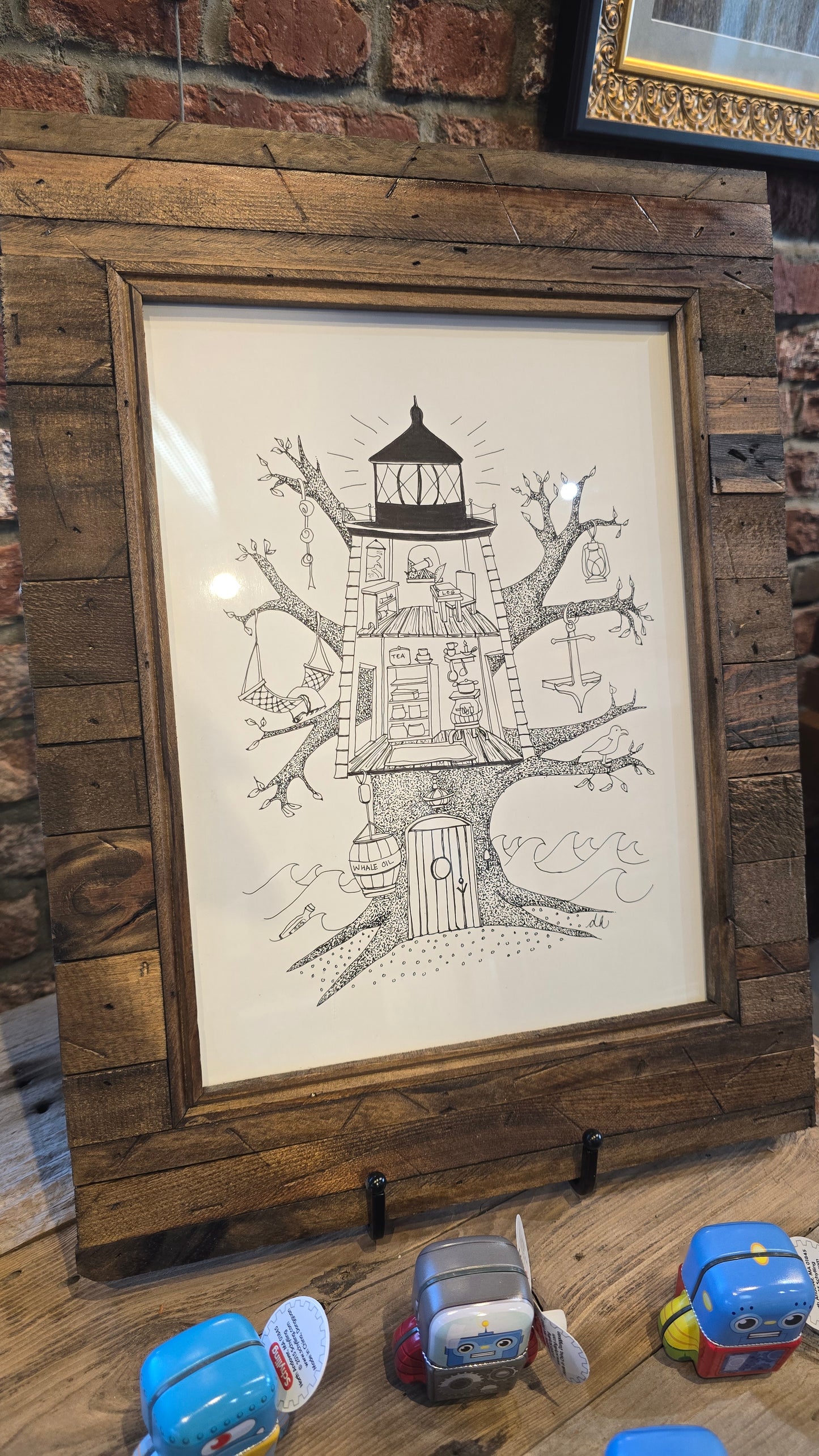 Lighthouse Tree House | Original Framed | Deb Hewey