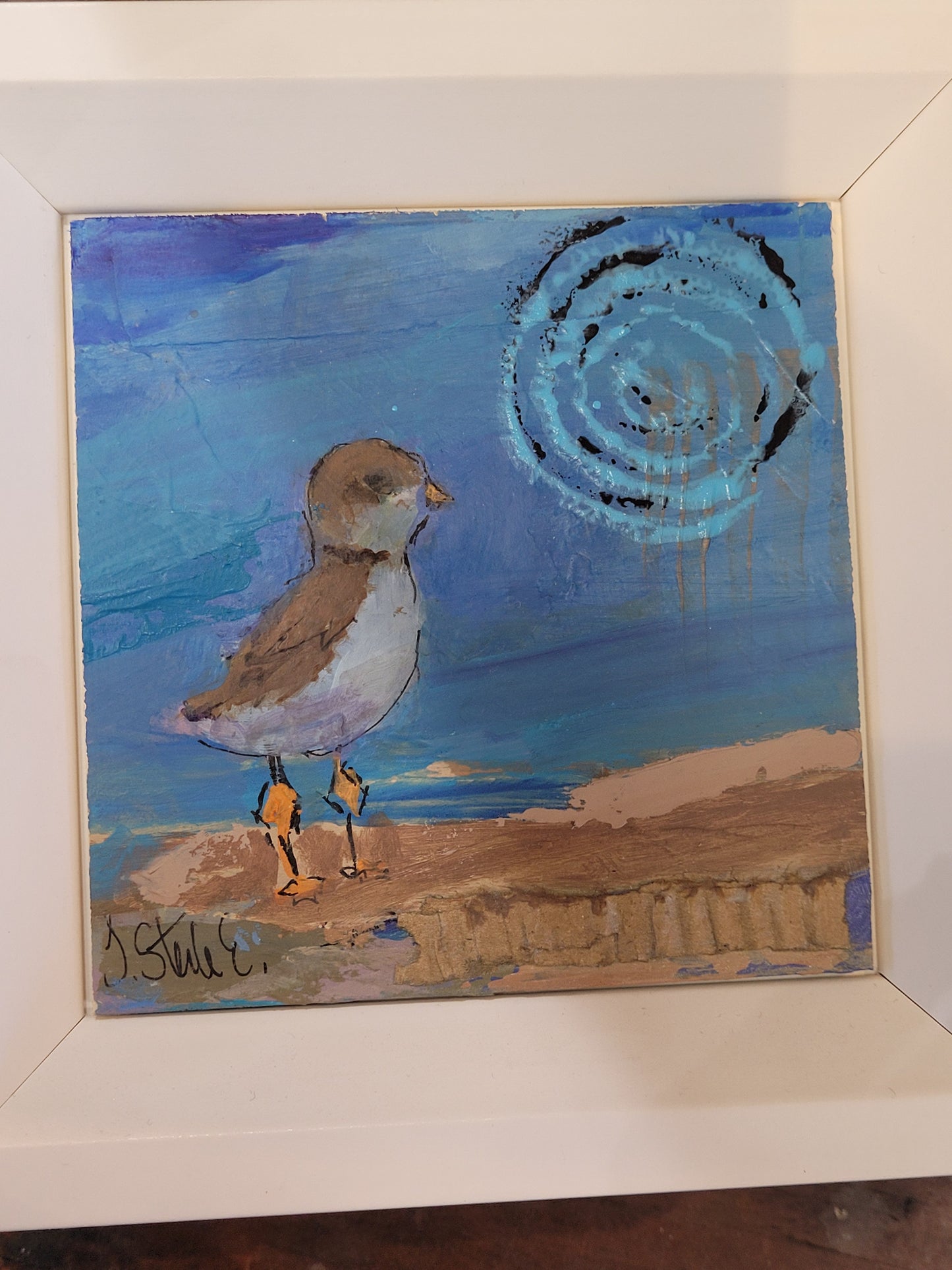 Jeannette Esposito | Framed Original Plover Painting |