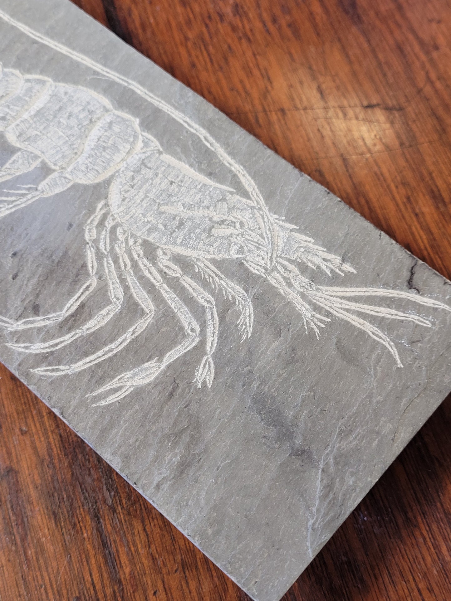 Lobster l Carved on Slate | Sm Rectangle | Updike