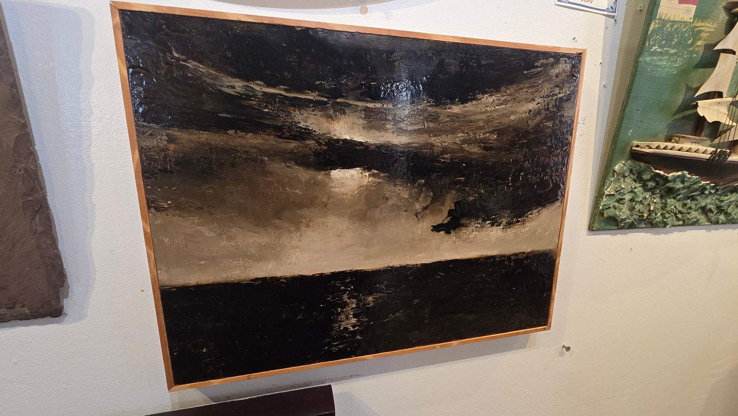 “How the Light Gets In" | Original Coal Tar & Oils Painting | Chris Volpe