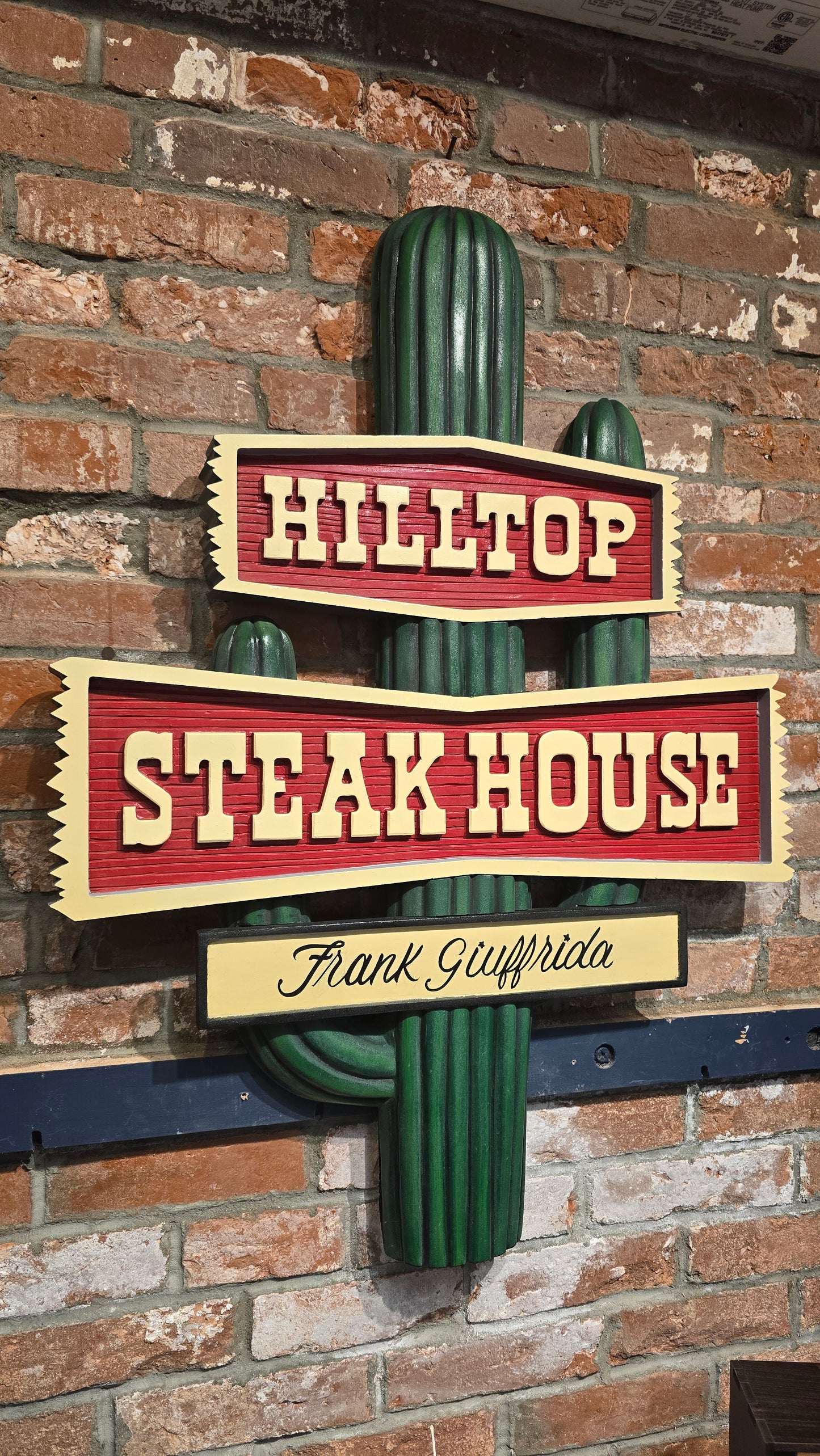 Carved Hilltop Steak House Sign | Chrissy Lebel