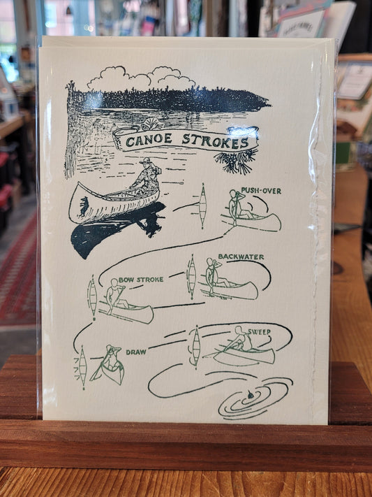 Saturn Press | Canoe Strokes | Letterpress Card