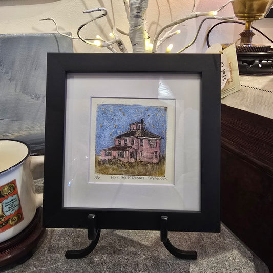 Chris Robinson | "Pink House Dreams" | Etching - Framed