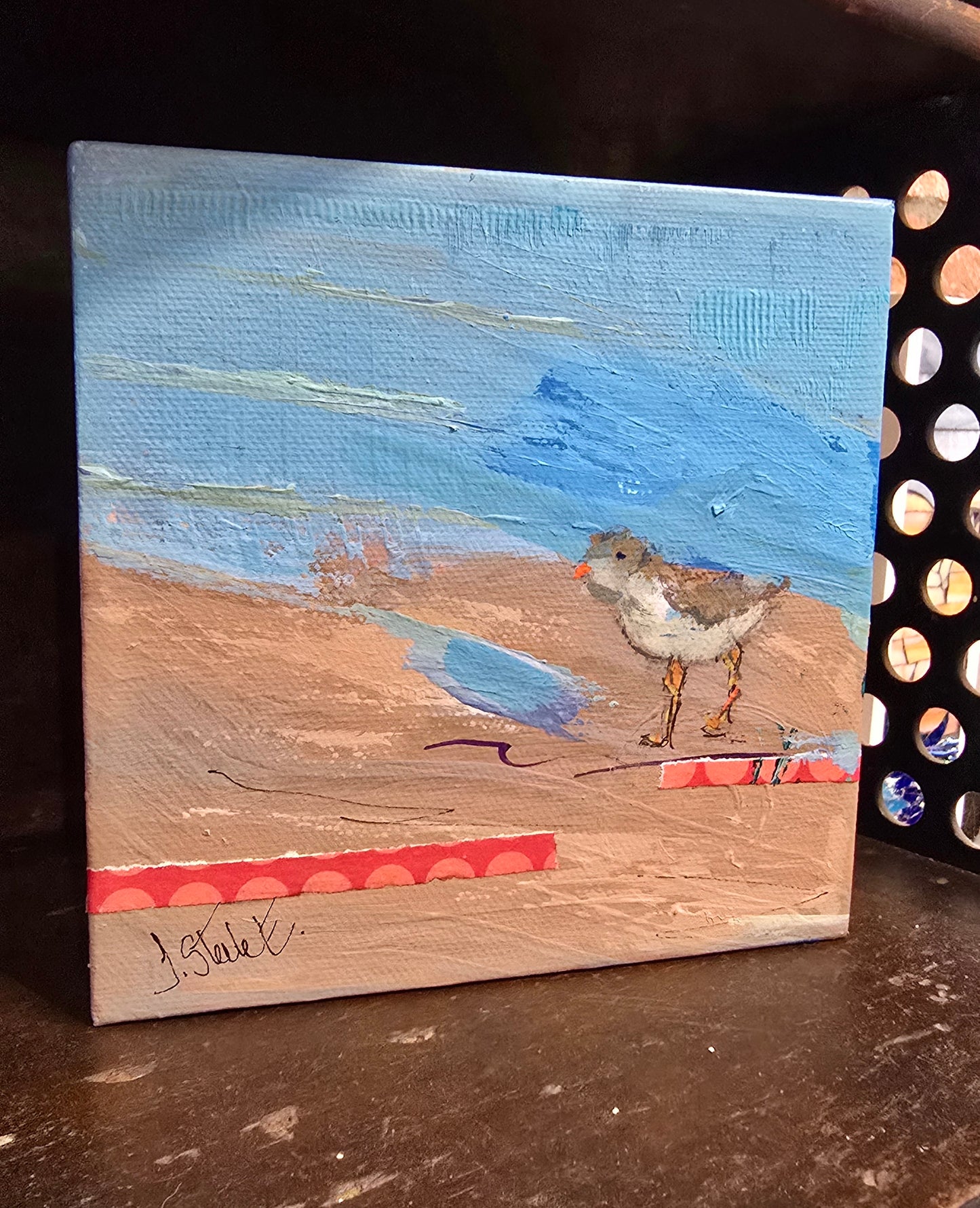 Jeannette Esposito | Plover on Canvas | Unframed 6" x 6"