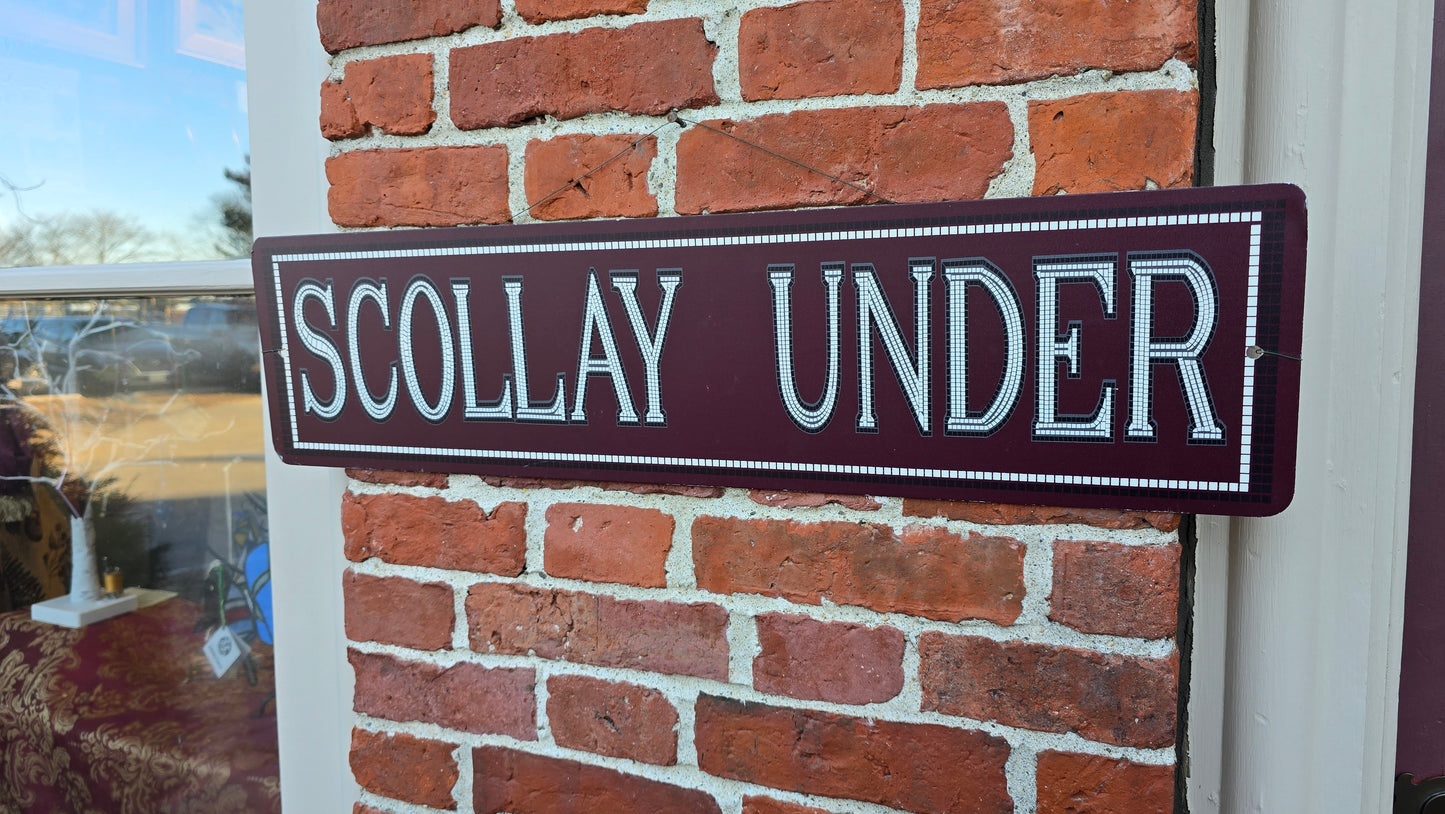 "Scollay Under" Mosiac | 24" Metal Sign
