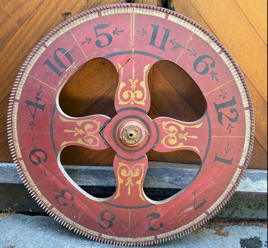 Early Carnival "Wheel of Chance" | Hand Crafted & Double Sided | estimated 1930s