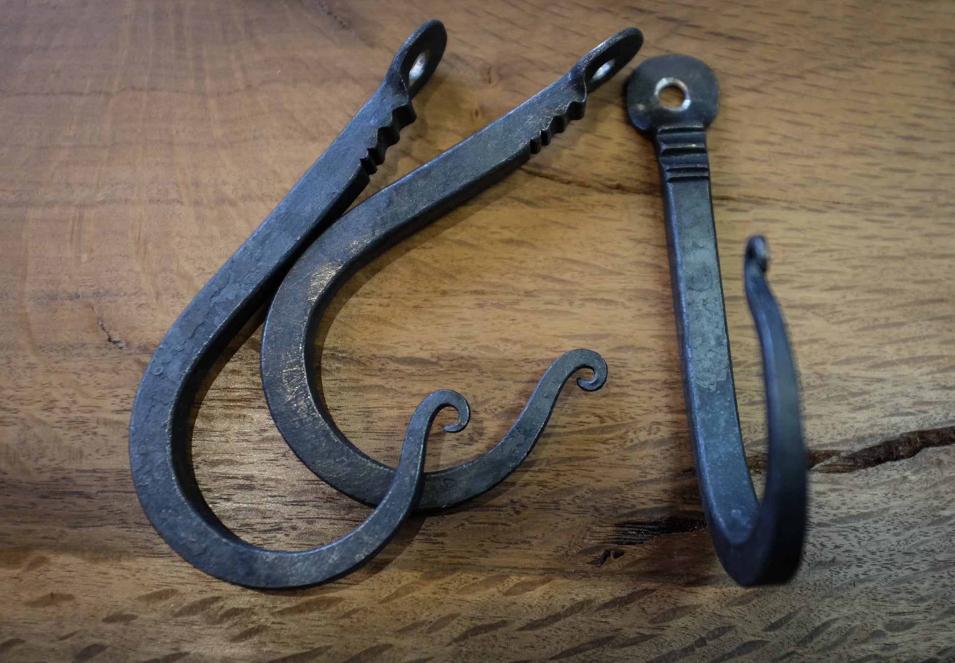 Antique 1900s Meat Hook Hanger, Hand Forged Wrought Iron Rustic Storage,  Artisan Made, Colonial Wall Decor -  Canada